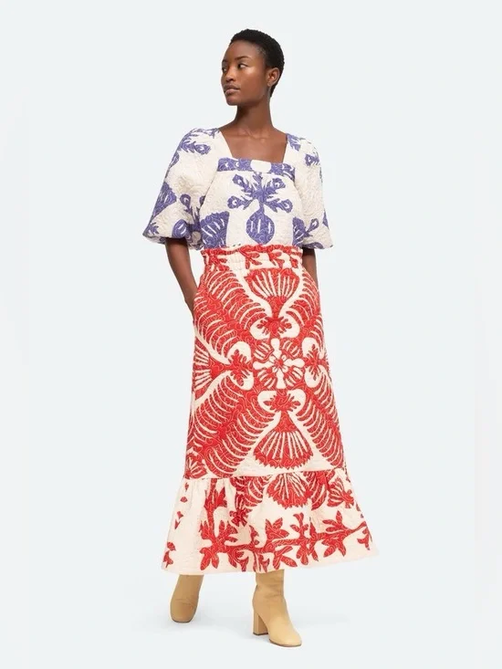 Sea New York Henrietta Quilted Mid Skirt - Picture 1 of 7